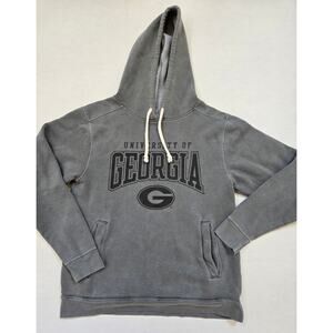 University Of Georgia Bulldogs Sweatshirt Hoodie Mens Small Vtg Logo Gray- UGA